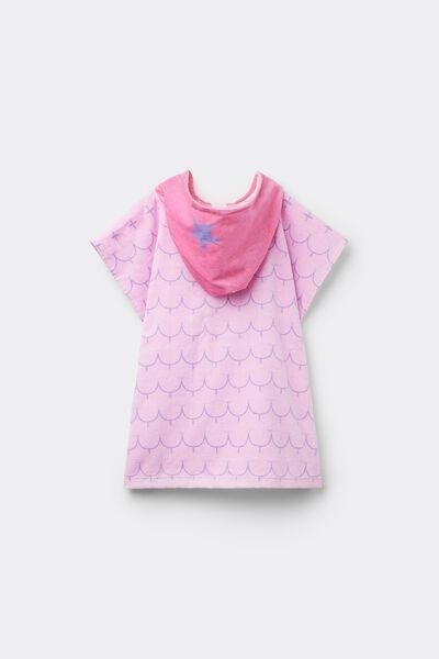Multicolour Mermaid Print Poncho, Kids Girls, 5701_517Y, large image number 1
