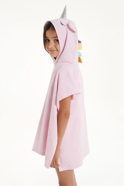Pink Detailed Cotton Poncho, , large image number 0