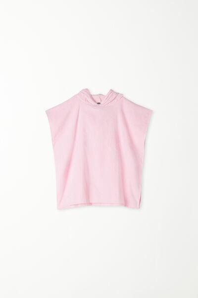 Pink Detailed Cotton Poncho, , large image number 1