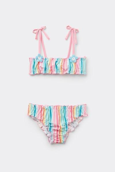Multicolour Two-Piece Bikini Set, Kids Girls, , large image number 0