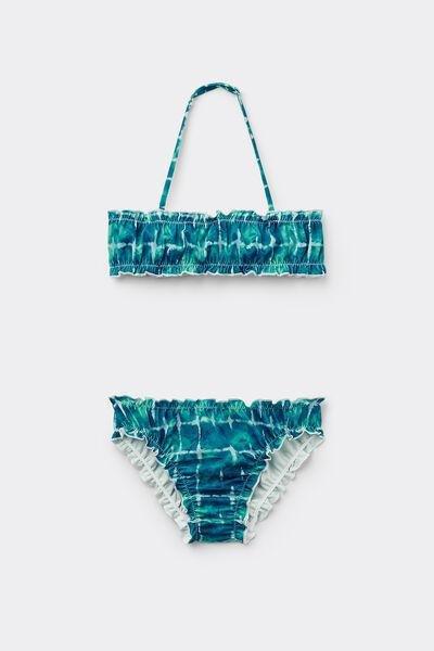 Blue Bandeau Bikini Top, Kids Girls, , medium