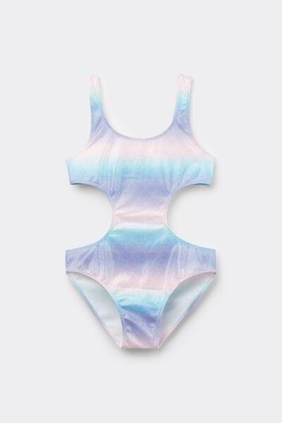 Multicolour One-Piece Swimsuit, Kids Girls, , large image number 0
