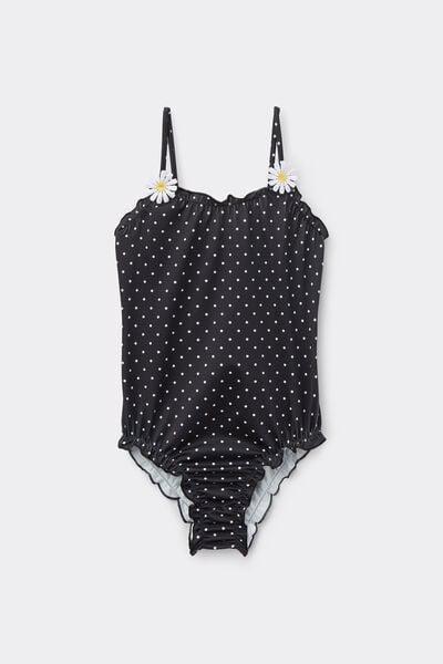 NERO ST.POIS Girls&acirc;&euro;&trade; Polka Dot One-Piece Swimsuit, 5701_566Z, medium