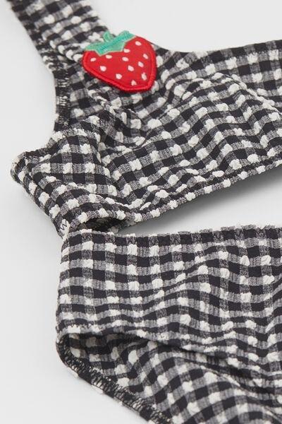 Black Two-Piece Swimsuit, Kids Girls, 5701_778Y, large image number 1