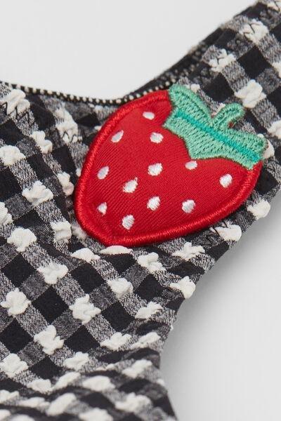 Black Two-Piece Swimsuit, Kids Girls, 5701_778Y, large image number 2