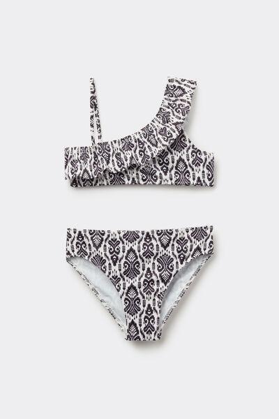 Black Two-Piece Swimsuit, Kids Girls, , large image number 0
