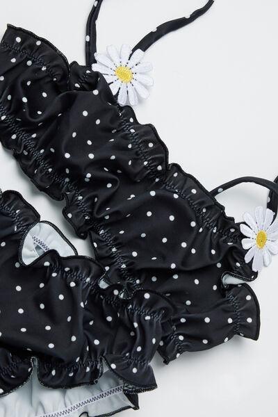 NERO ST.POIS Girls&acirc;&euro;&trade; Polka Dot Bikini Bralette and Bottoms, 5701_566Z, medium