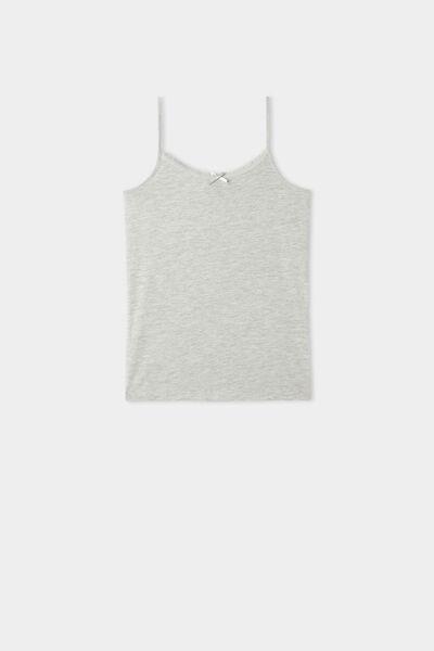 Tezenis - Grey Cotton Tank Top, Kids Girls