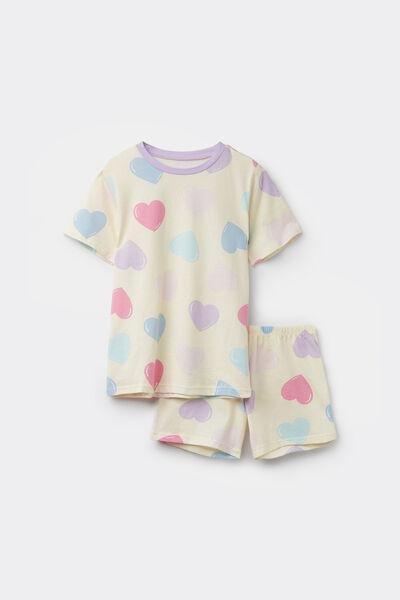 Multicolour Printed Pyjama Set, Kids Girls, , large image number 0
