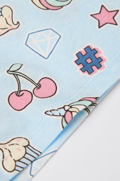 Multicolour Printed Pyjama Set, Kids Girls, 5701_419Y, large image number 2