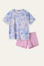 Tezenis - Blue Tie-Dye Short Cotton Pyjamas, Kids Girls