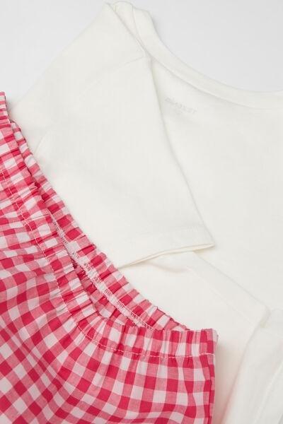 Multicolour Printed Pyjama Set , Kids Girls, 5701_558Y, large image number 1