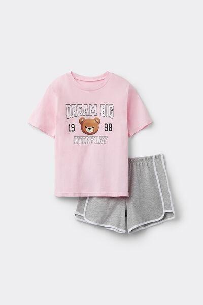 Pink Printed Pyjama Set , Kids Girls, , large image number 0