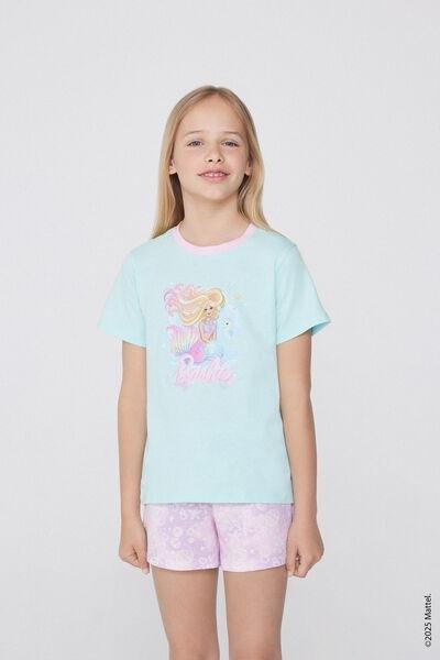 Multicolour Barbie Print Pyjama Set, Kids Girls, , large image number 0