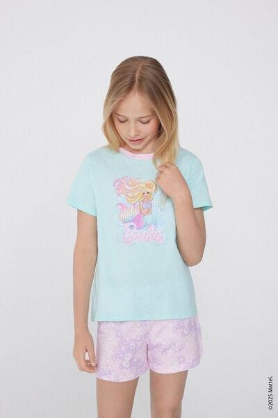Multicolour Barbie Print Pyjama Set, Kids Girls, , large image number 1