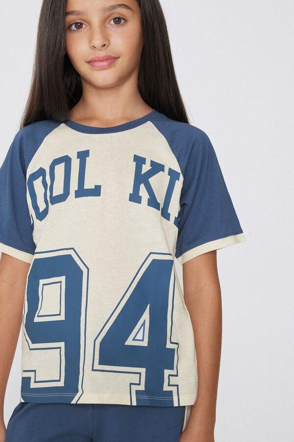 Blue Printed Pyjamas, Kids Girls, , large image number 2