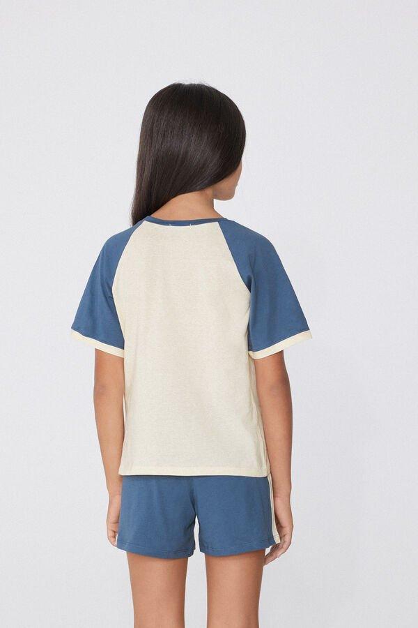 Blue Printed Pyjamas, Kids Girls, , large image number 4