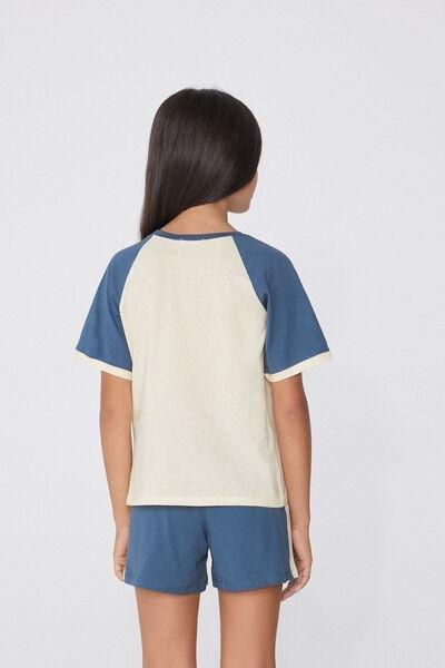 Blue Printed Pyjamas, Kids Girls, 5701_866W, large image number 5