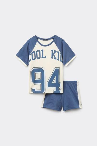 Blue Printed Pyjamas, Kids Girls, , large image number 8