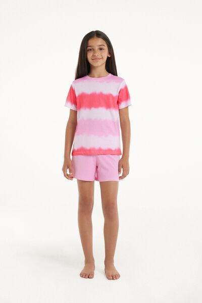 Pink Tie-Dye Pyjama Set, Kids Girls, , medium