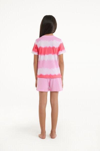 Pink Tie-Dye Pyjama Set, Kids Girls, , large image number 2