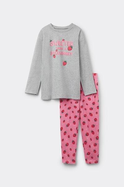Multicolour Printed Pyjama Set, Kids Girls, , large image number 0