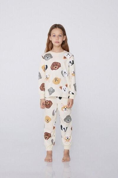SAND STAMPA CANI PYJAMAS LONG SLEEVE INTERLOCK DOG PRINT Minime, 5701_950Y, large image number 0