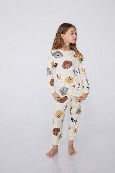 SAND STAMPA CANI PYJAMAS LONG SLEEVE INTERLOCK DOG PRINT Minime, 5701_950Y, large image number 1
