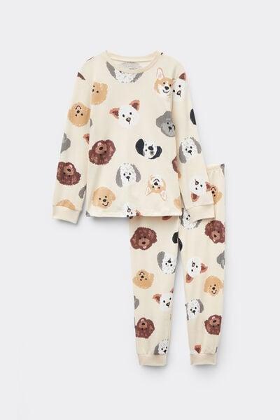 SAND STAMPA CANI PYJAMAS LONG SLEEVE INTERLOCK DOG PRINT Minime, 5701_950Y, large image number 4