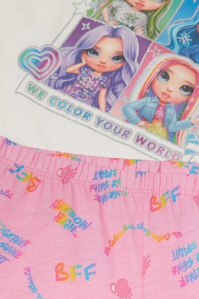 Ivory Rainbow High Cotton Pyjama Set, Kids Girls, 5701_870Y, large image number 4