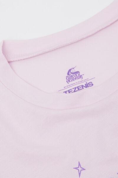 White Unicorn Academy Print Pyjama Set, Kids Girls, 5701_872Y, large image number 5