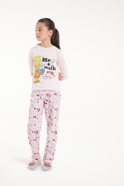 Tezenis - Multicolour The Simpsons Print Pyjama Set, Kids Girls