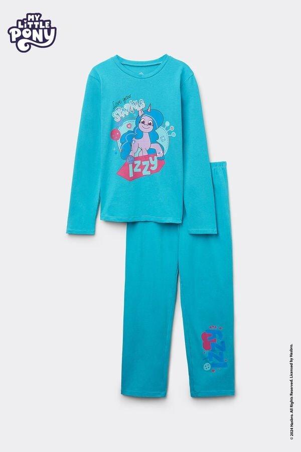 Blue My Little Pony Glitter Pyjamas Set, Kids Girls, 5701_051Y, large image number 2
