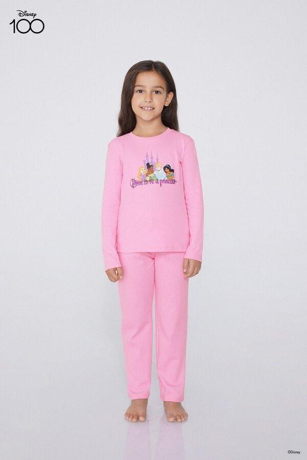Pink Printed Pyjamas Set, Kids Girl, , medium