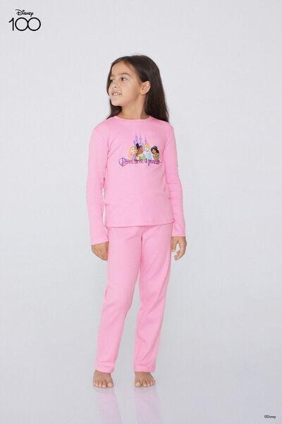 Pink Printed Pyjamas Set, Kids Girl, , large image number 3