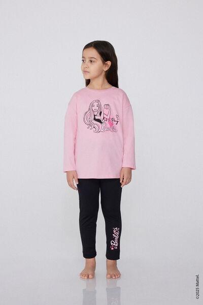 Pink Printed Pyjama Set, Kids Girls, , large image number 0