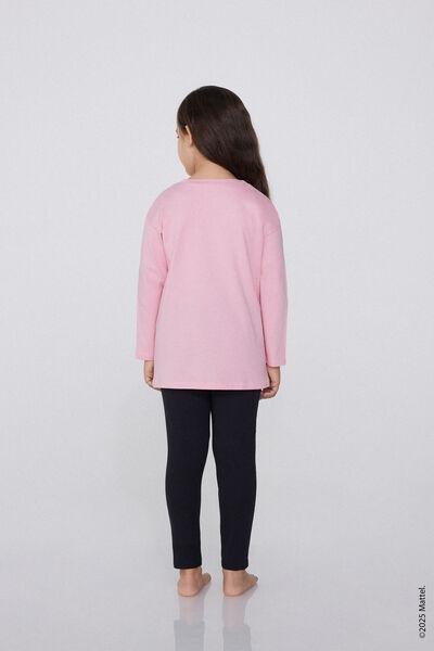 Pink Printed Pyjama Set, Kids Girls, 5701_409Y, medium