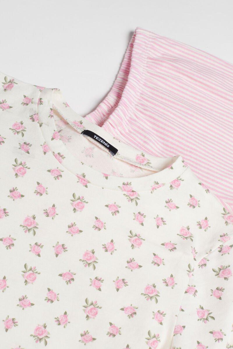 White Micro Long Pyjamas, Kids Girls, 5701_620U, large image number 1