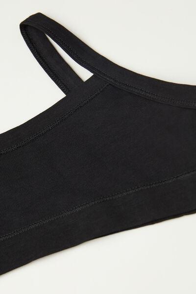 Black Basic Bra, Kids Girls, Black, large image number 1