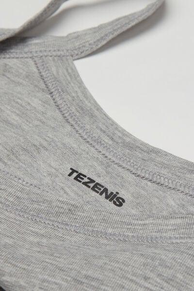 Grey Basic Bra, Kids Girls, Light Grey Blend, large image number 2
