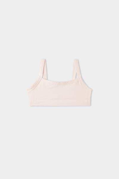 Pink Cotton Basic Bra, , large image number 0