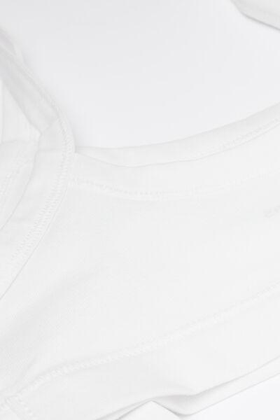 White Basic Cotton Bralette, Kids Girls, White, large image number 2