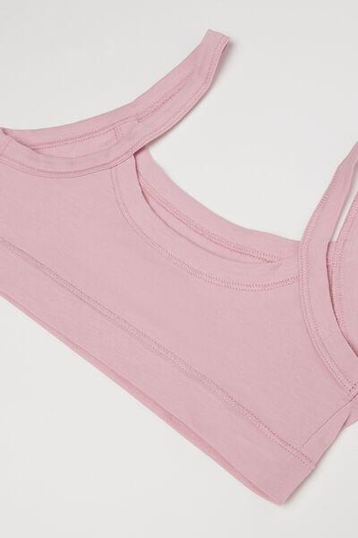 Pink Basic Cotton Bralette, Kids Girls, 5701_053Z, medium