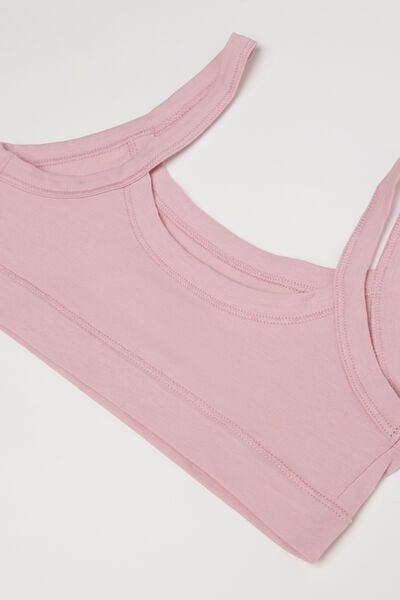 Pink Basic Cotton Bralette, Kids Girls, 5701_053Z, medium