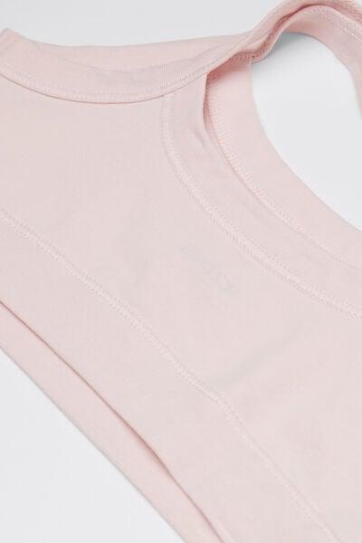 Pink Basic Cotton Bralette, Kids Girls, Love Pink, large image number 2