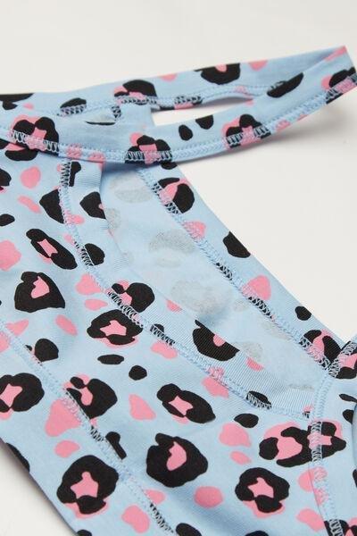 Pink Animal Printed Cotton Bralette, Kids Girls, 5701_529Y, large image number 1