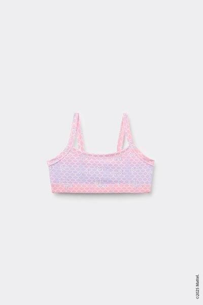 Pink Barbie Print Bra Cotton Top, Kids Girls, 5701_606Y, medium