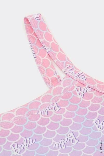 Pink Barbie Print Bra Cotton Top, Kids Girls, 5701_606Y, medium