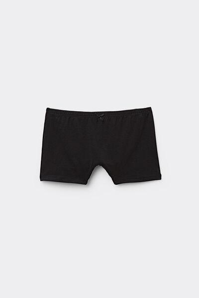 Black Cotton Shorty, Kids Girls, , medium