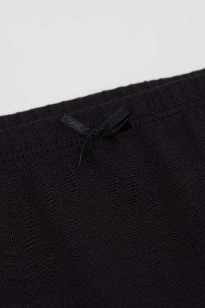 Black Cotton Shorty, Kids Girls, Black, large image number 2